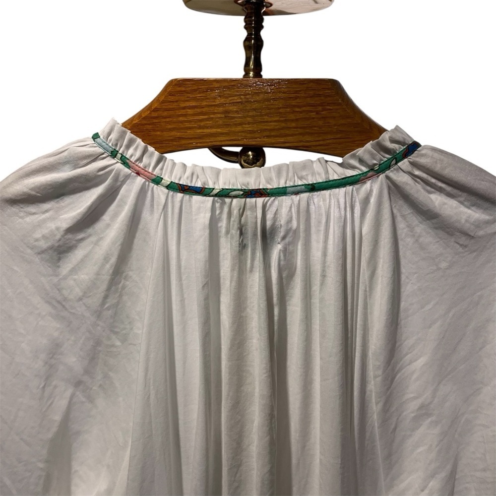 RHODE x Target White Maxi Swim Coverup with Green Accents XL - Picture 6 of 13